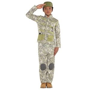 COMBAT SOLDIER 4PC COSTUME SIZE BOY SMALL (4-6) 🌟NWT🌟
